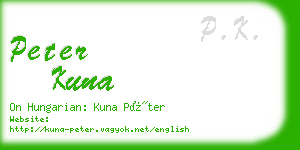 peter kuna business card